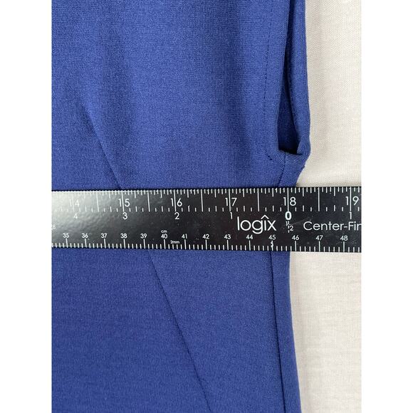 Zara Basic pullover sleeveless knee-length dress in blue, size XL NWT - Picture 6 of 9